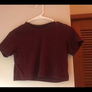 Brandy melville maroon crop top!